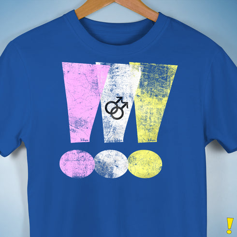 Twink Pride Grunge Exclamation Points Premium Unisex T-Shirt - Royal Blue